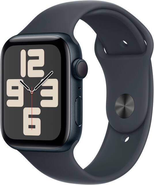 Apple Watch SE 2ª Generación (GPS) Banda deportiva de 44 mm - M/L - Medianoche - (2024)