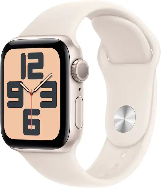 Apple Watch SE 2ª Generación (GPS) Banda deportiva de 40 mm - S/M - Starlight - (2024)